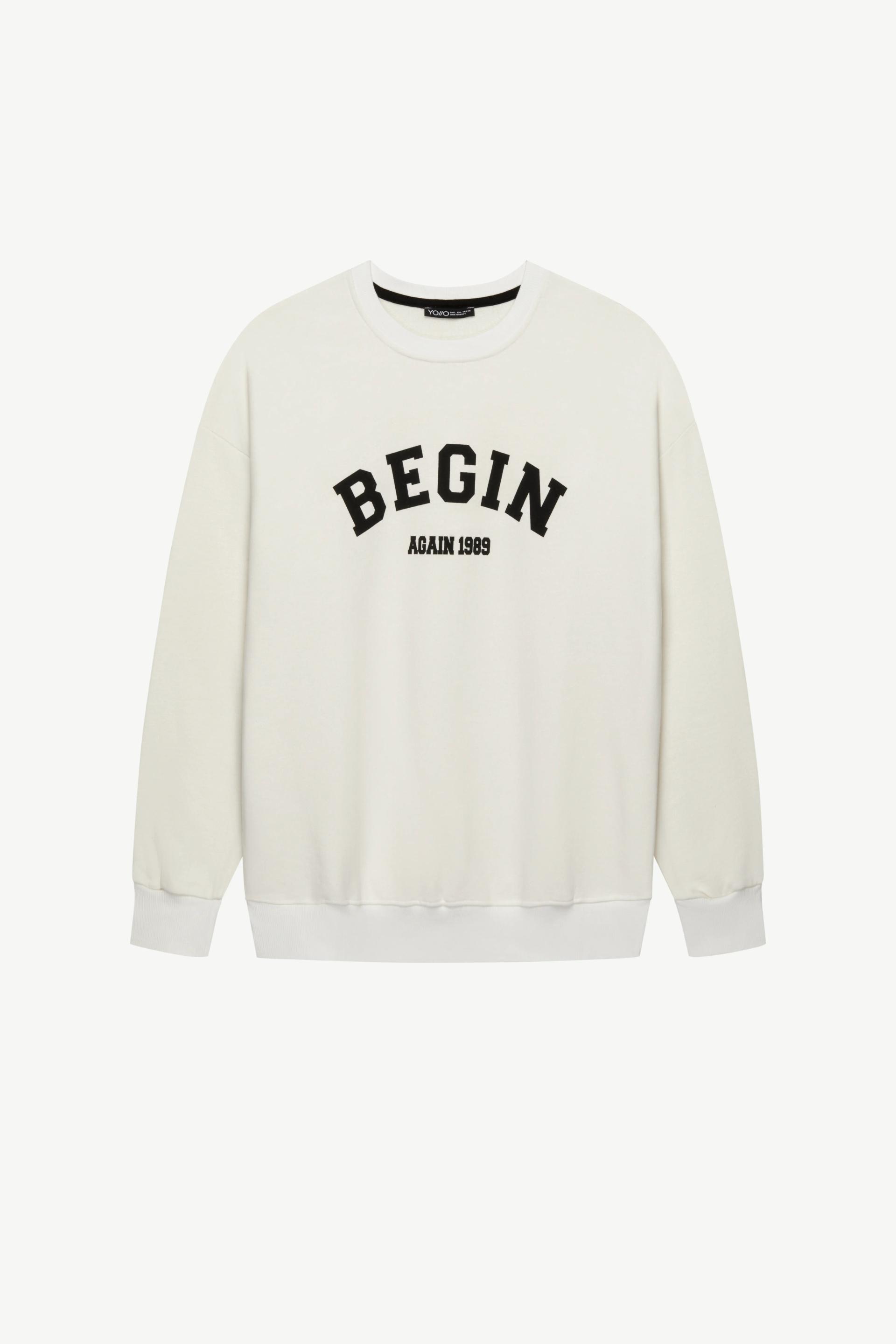 Свитшот с принтом "Begin"