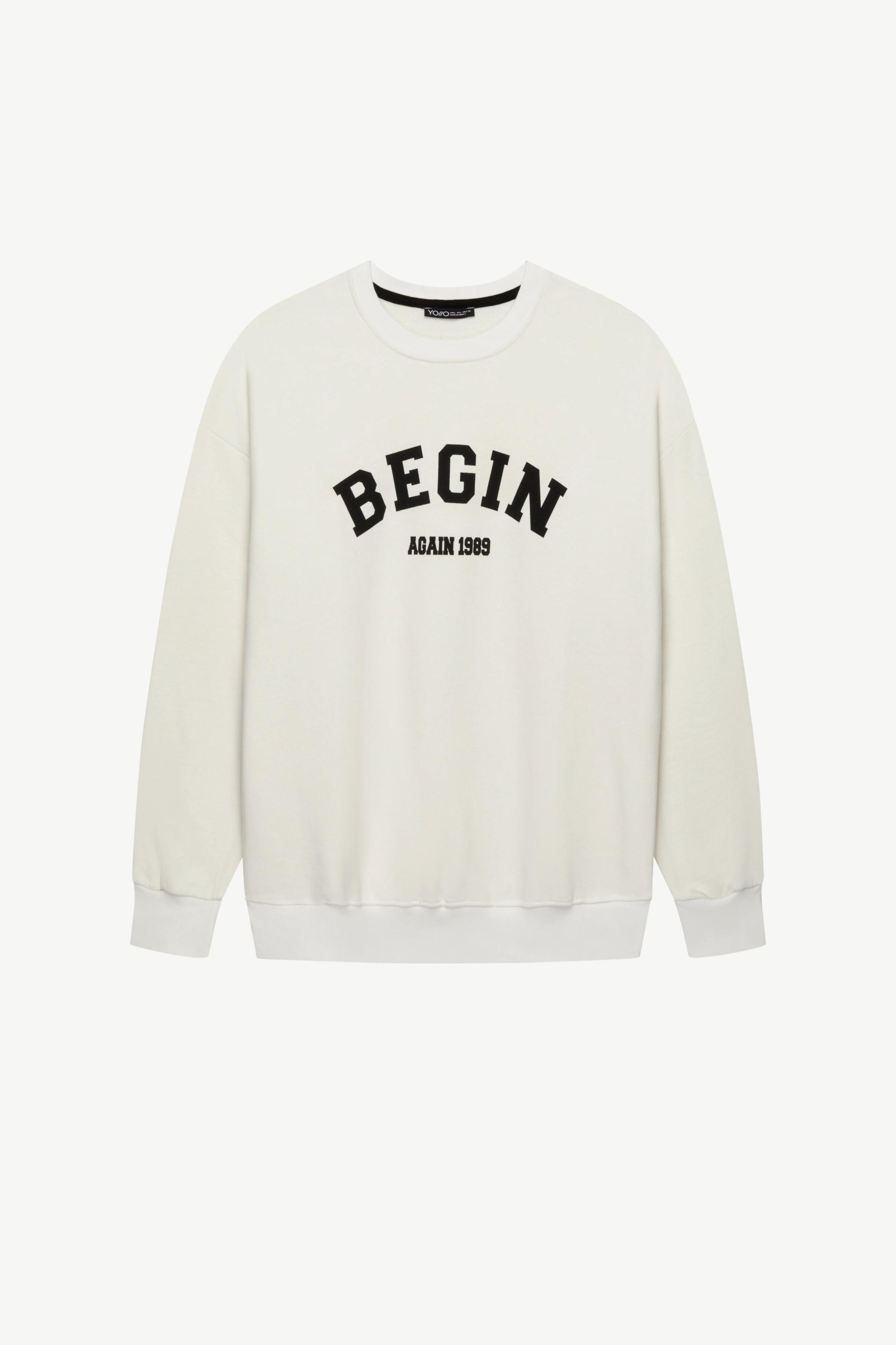 Свитшот с принтом "Begin"