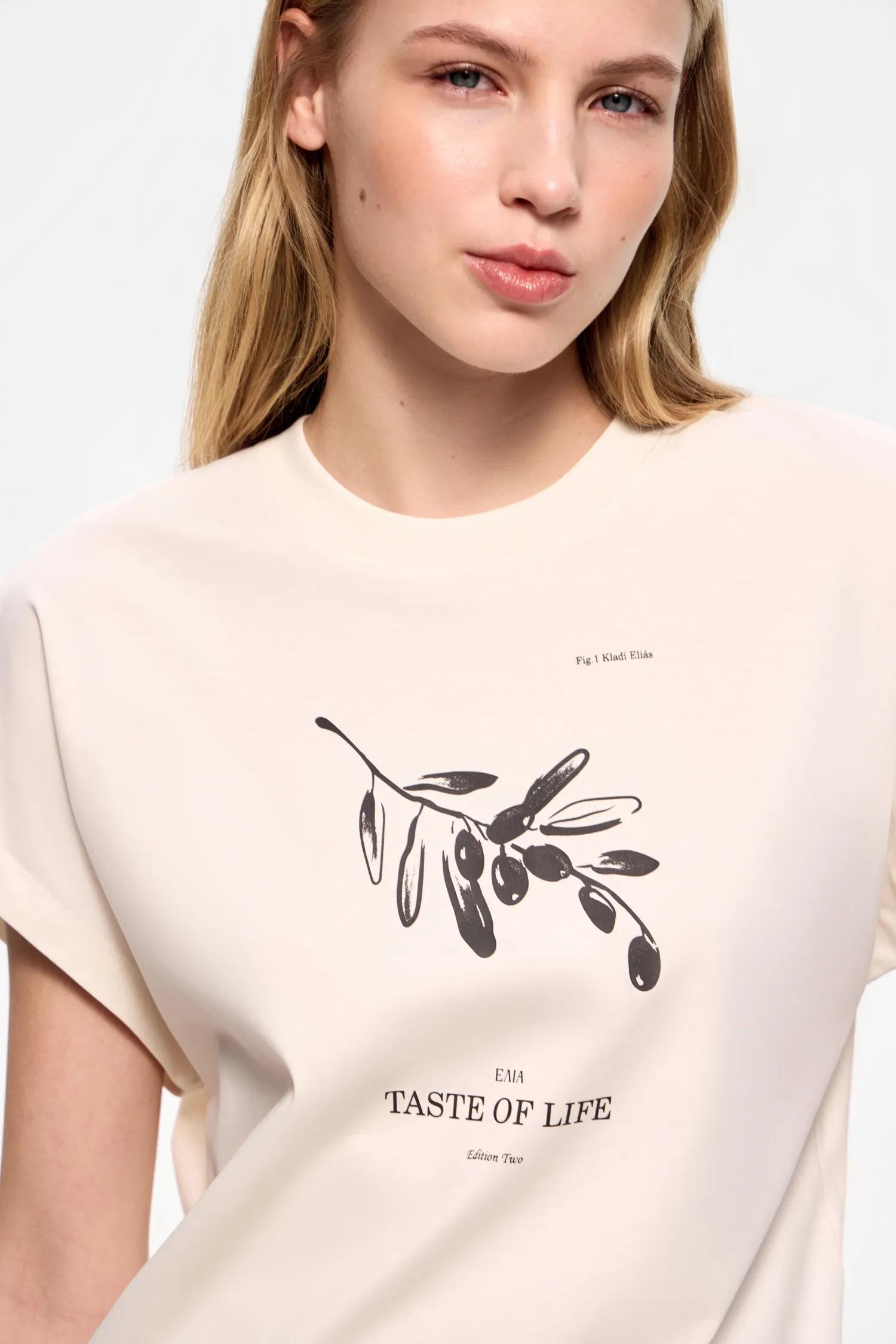 Футболка с принтом "Taste of life"